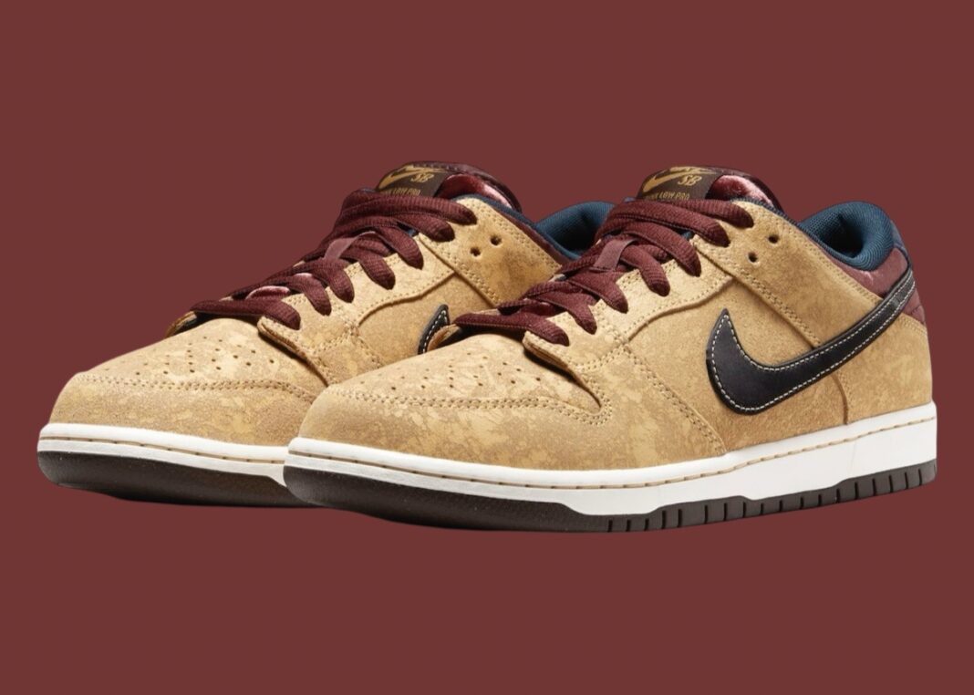 Nike Sb Dunk Low Celestial Gold/black-dark Team Red