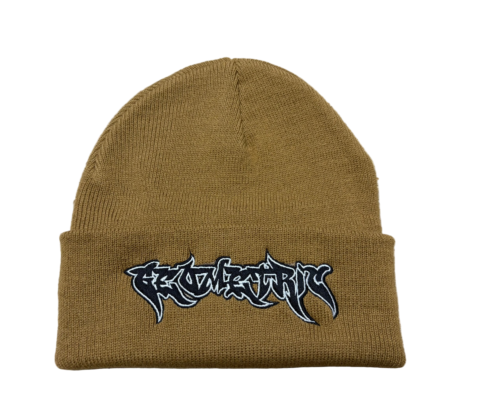 Geometric Tribal Beanie - (Tan)