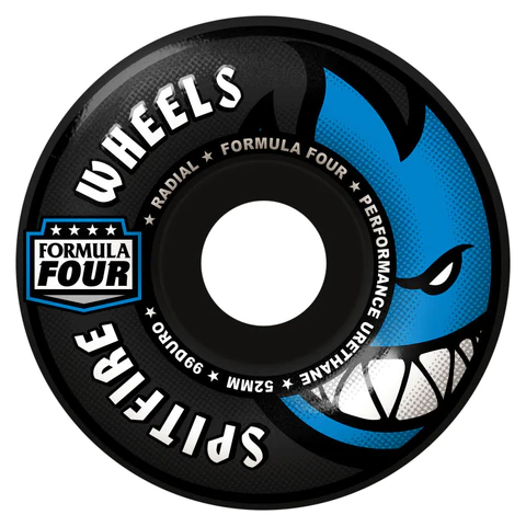 Spitfire Formula Four Wheels - 99D Radials Black (52mm)