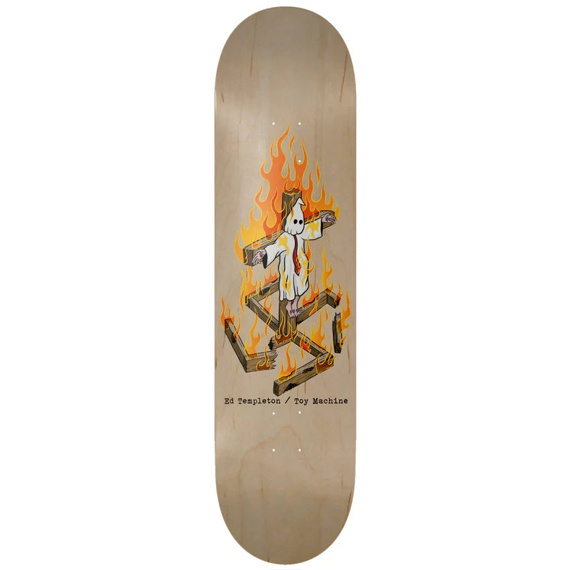 Toy Machine Templeton Charred Cross Black Stain Deck - (8.25/8.5)