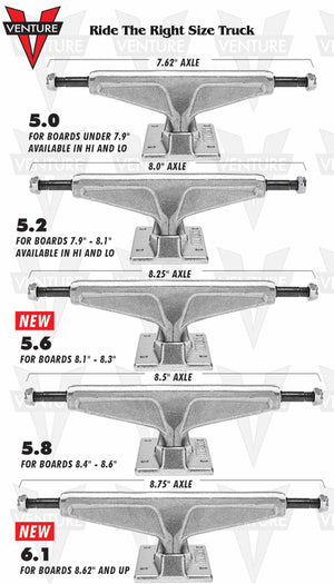 Venture All Polished Trucks High  (5.2-6.1) (Sold As A Set)